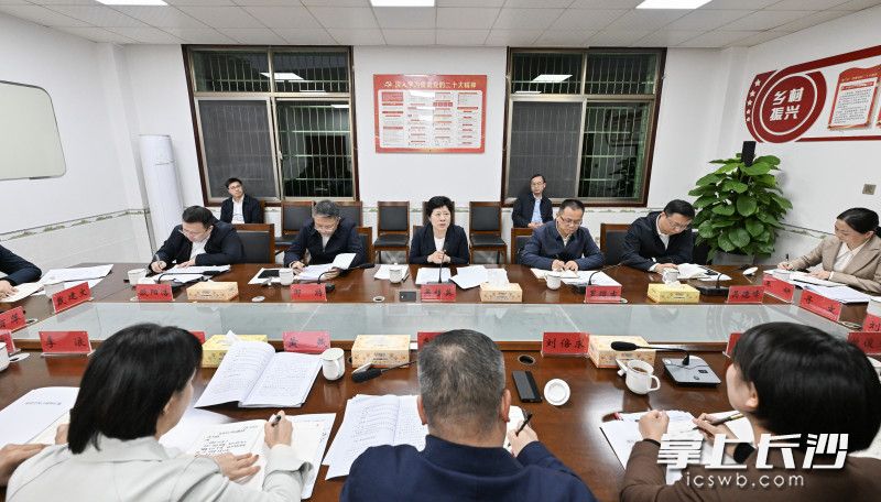 调研中，吴桂英主持召开座谈会，听取基层党组织负责人的意见建议。