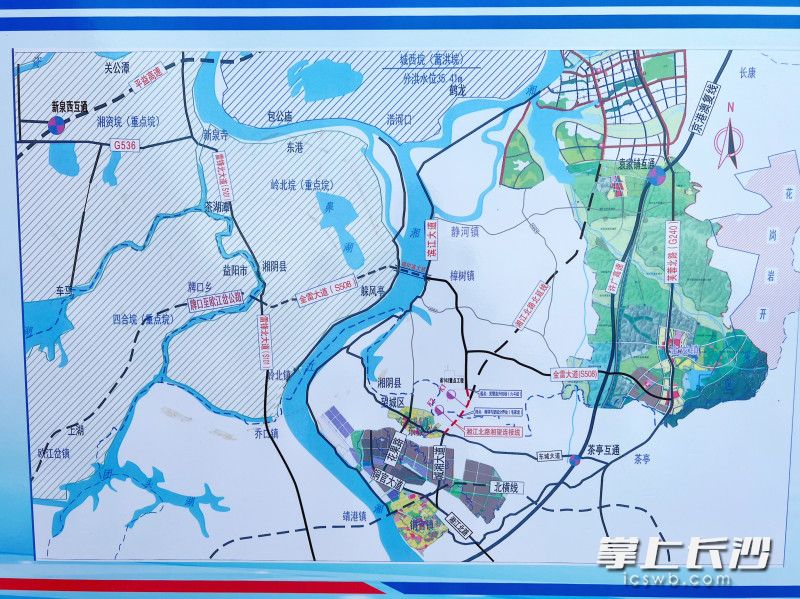 湘江北路湘望连接线平面图。